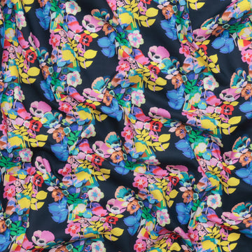 Kitty McCall - Cotton - Vibrant Botanica - Plumeria - Night