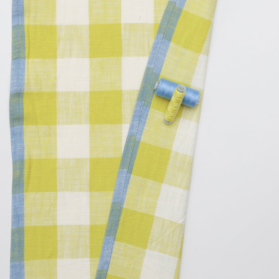 Ruby Star - Cotton - Sunshine Toweling - Checker - Citron