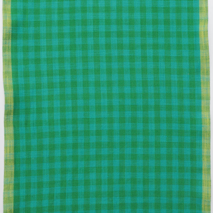 Ruby Star - Cotton - Sunshine Toweling - Small Checker - Turquoise