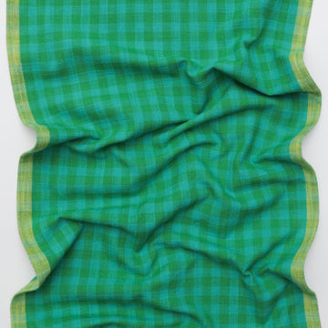 Ruby Star - Cotton - Sunshine Toweling - Small Checker - Turquoise