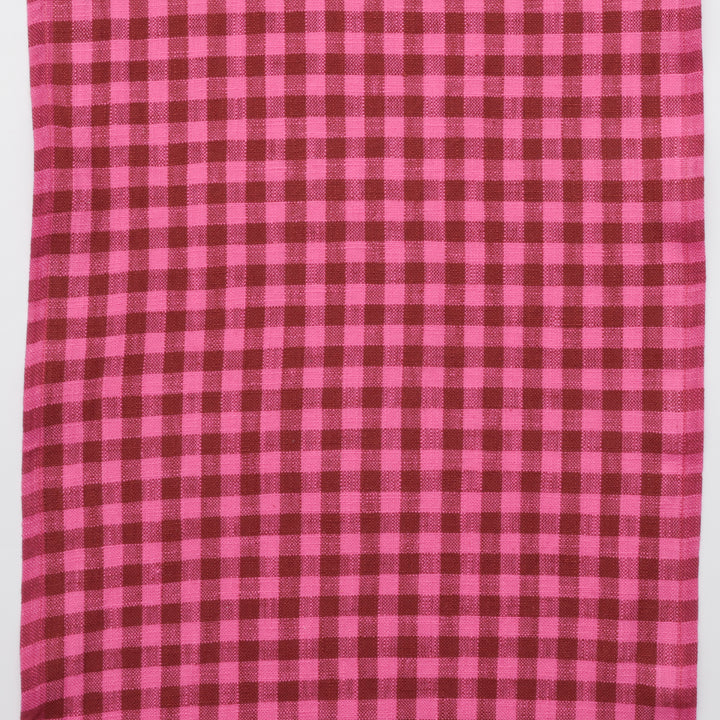 Ruby Star - Cotton - Sunshine Toweling - Small Checker - Hot Pink