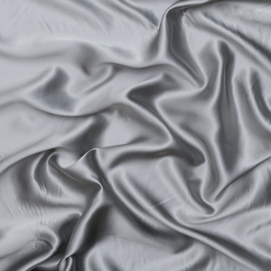 Poly Viscose - Lining - Diamond Grid - Silver