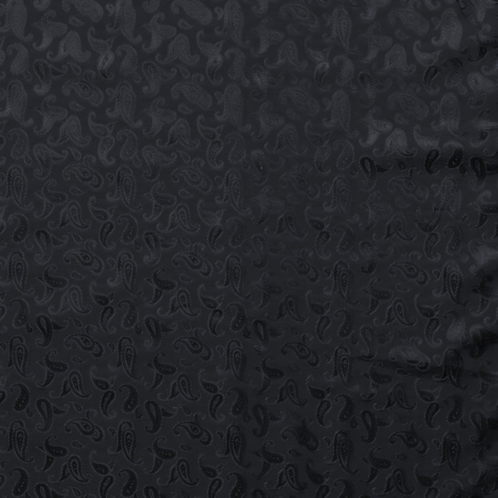 Poly Viscose - Lining - Bold Paisley - Black