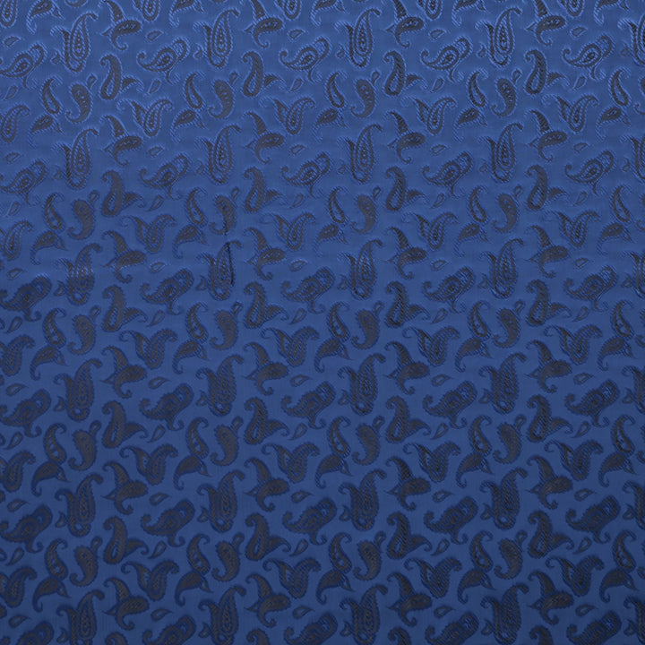 Poly Viscose - Lining - Bold Paisley - Navy