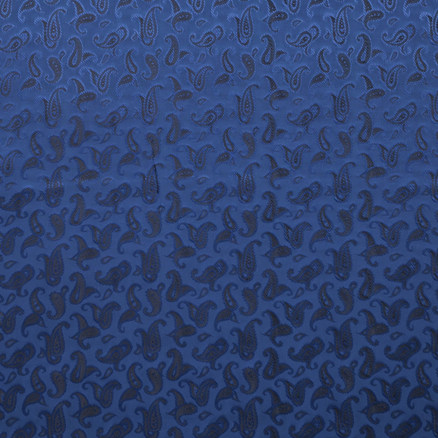 Poly Viscose - Lining - Bold Paisley - Navy