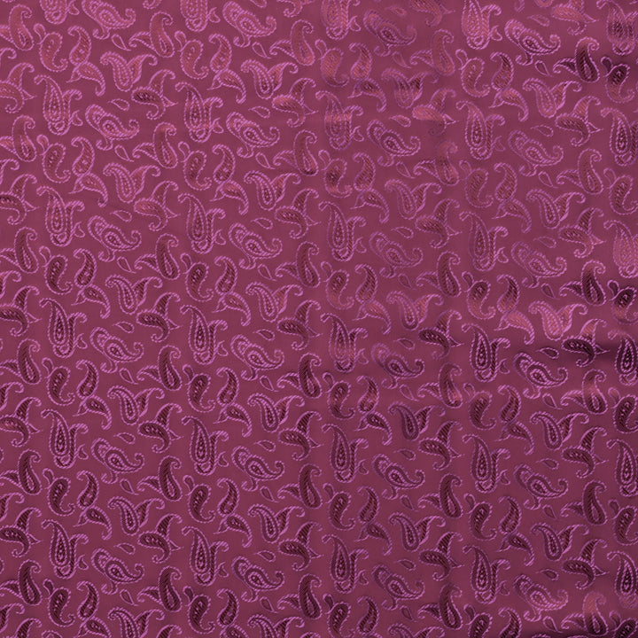 Poly Viscose - Lining - Bold Paisley - Maroon