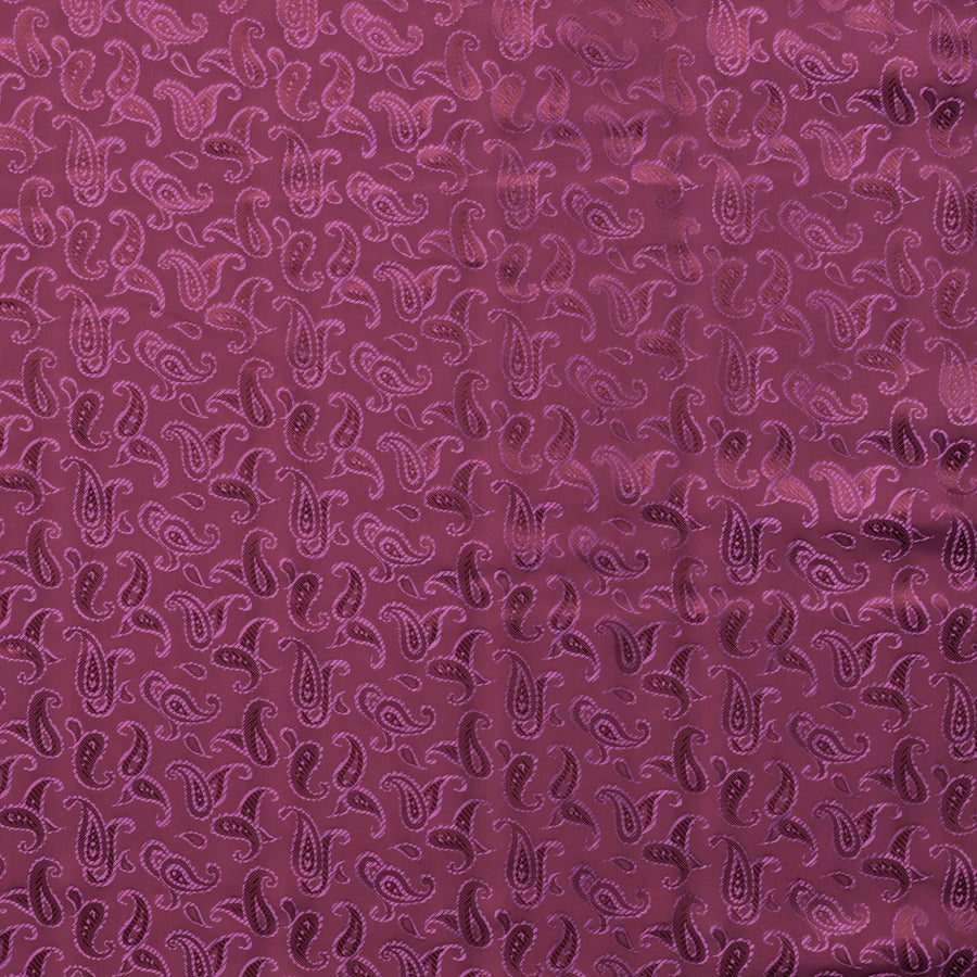 Poly Viscose - Lining - Bold Paisley - Maroon