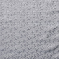 Poly Viscose - Lining - Bold Paisley - Silver
