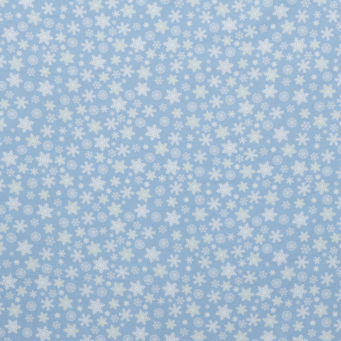 Camelot - Cotton - Winter Land - Scattered Snowflakes - Blue