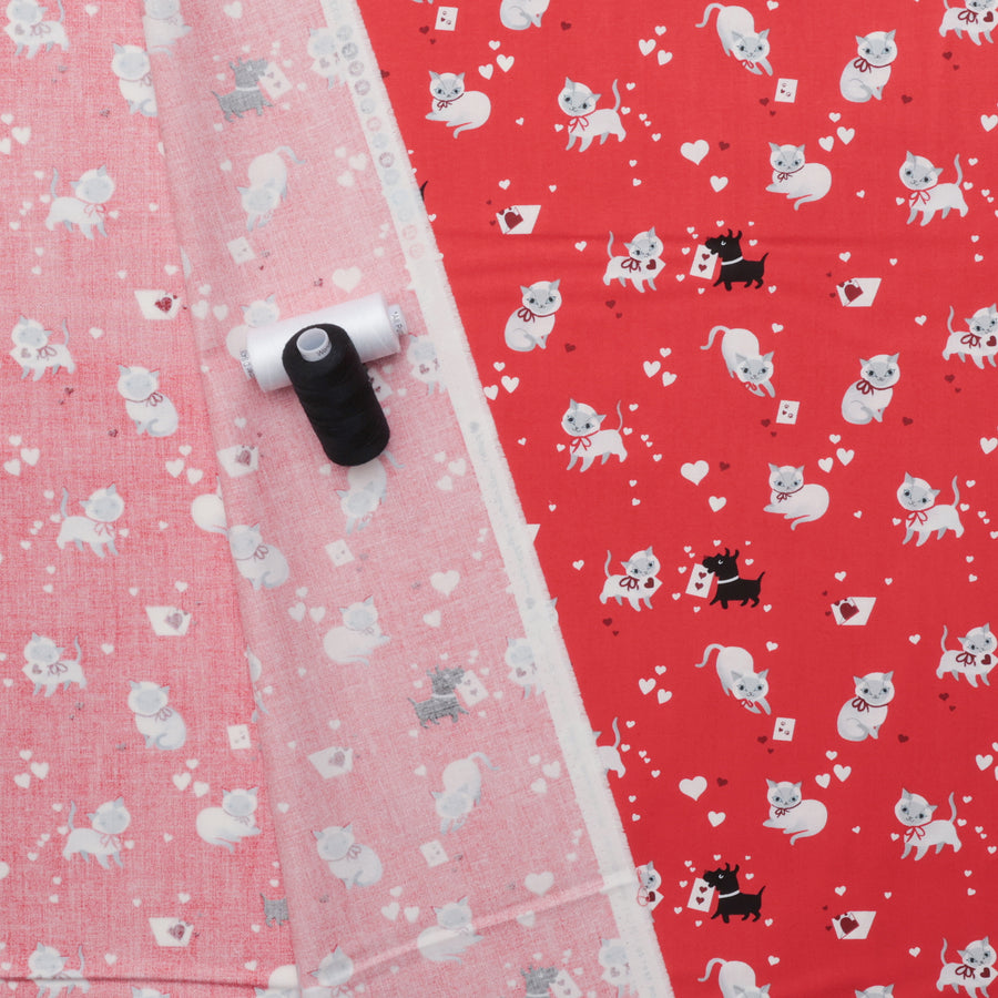Moda - Cotton - Funny Valentine - Kitty Love