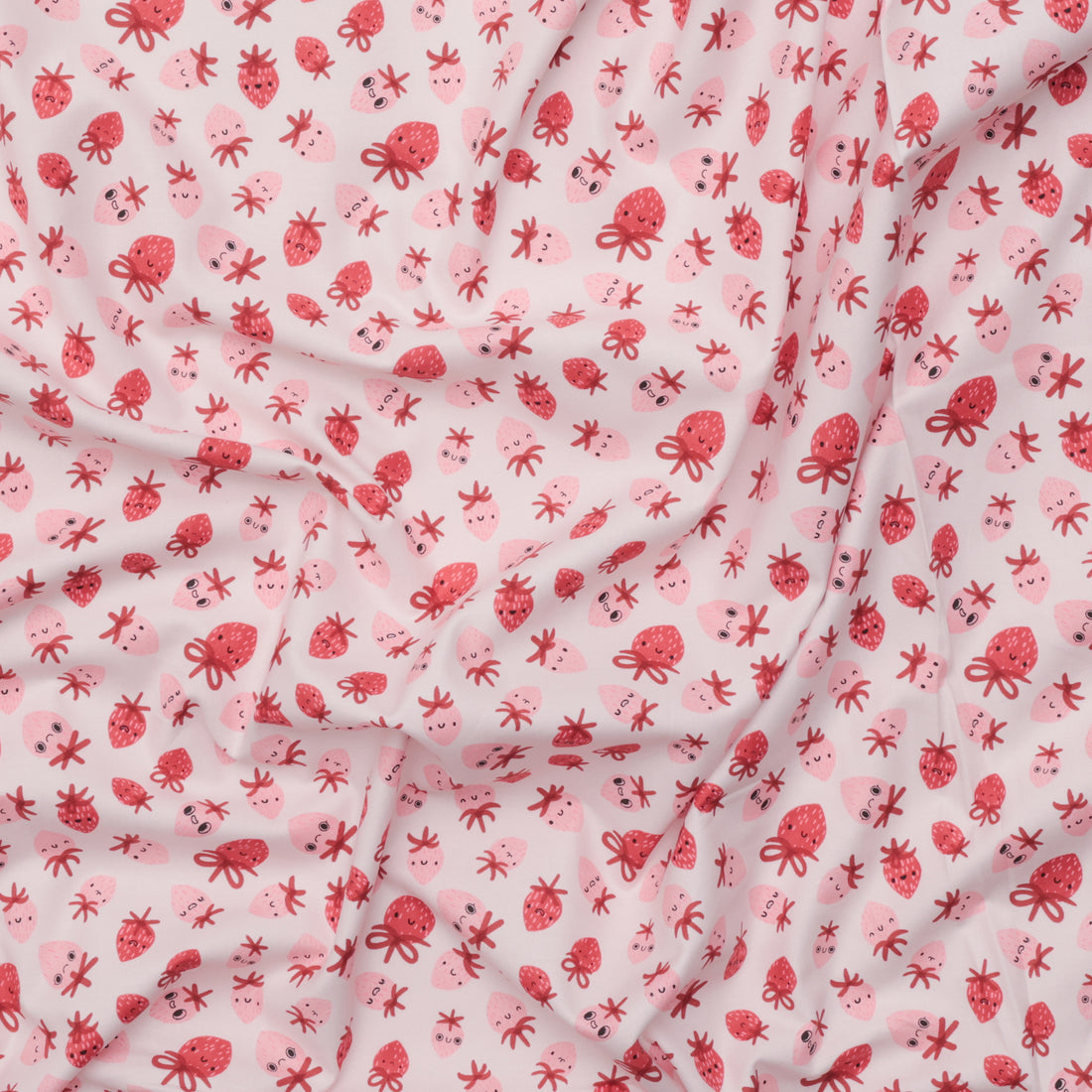 Moda - Cotton - Funny Valentine - Strawberries - Blush