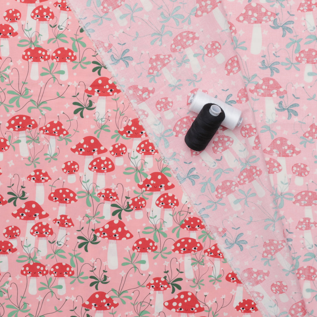 Moda - Cotton - Funny Valentine - Mushrooms - Ballerina