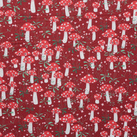 Moda - Cotton - Funny Valentine - Mushrooms - Rose