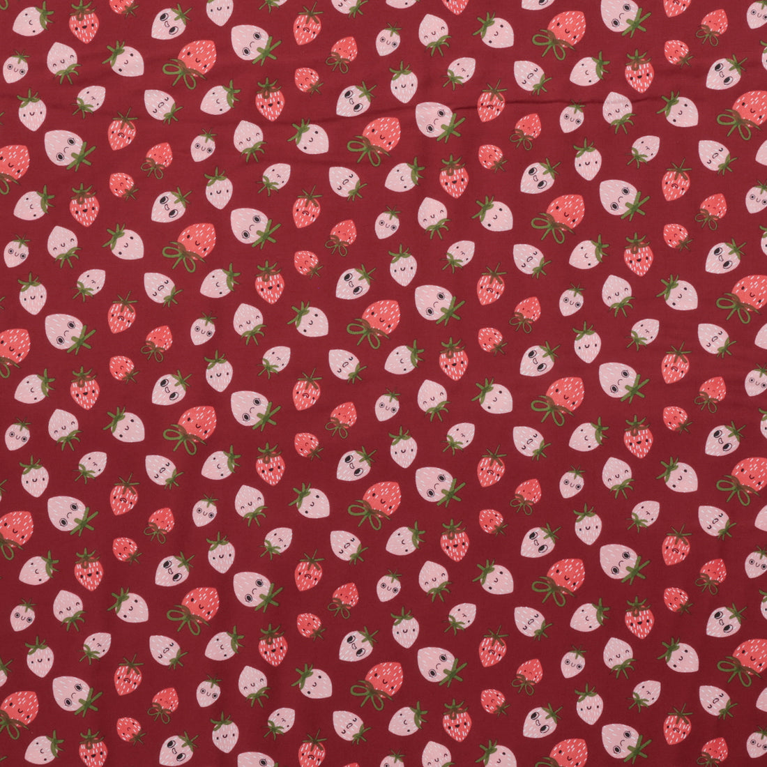 Moda - Cotton - Funny Valentine - Strawberries - Rose