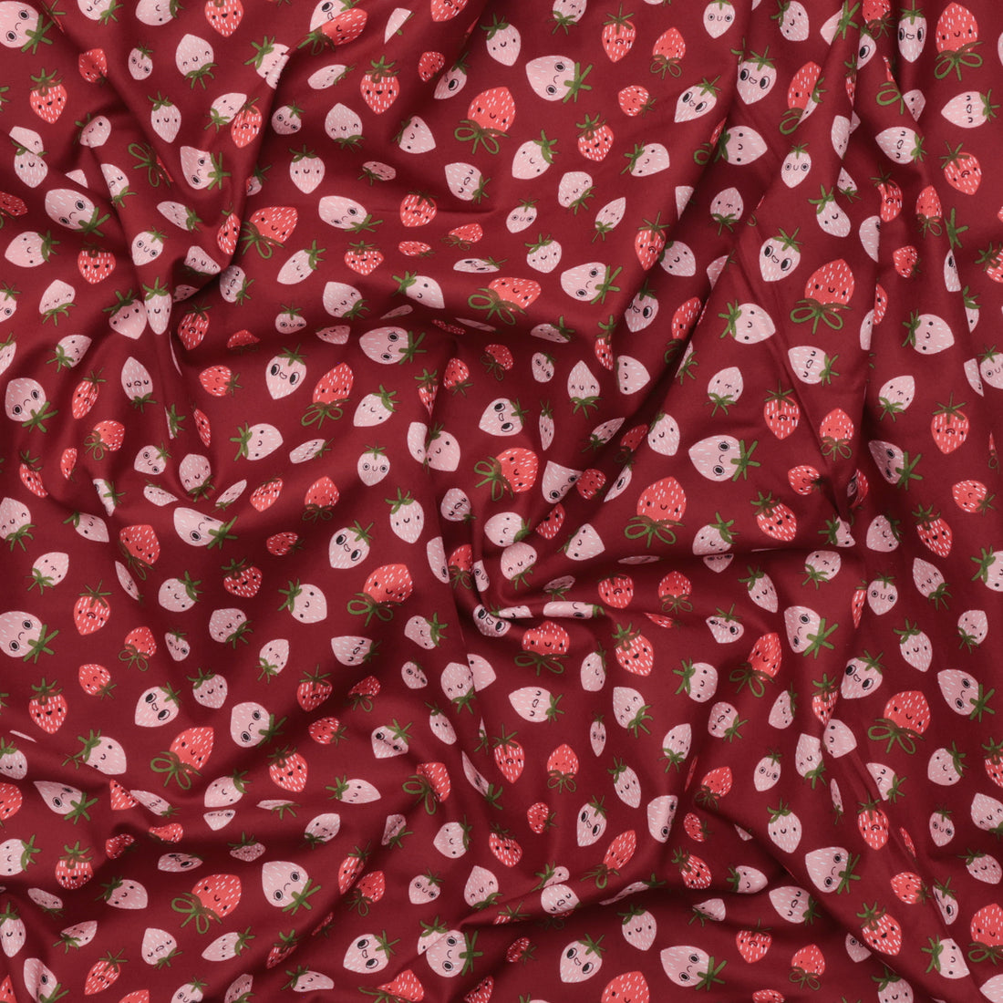 Moda - Cotton - Funny Valentine - Strawberries - Rose