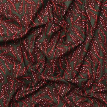 Ruby Star - Cotton - Calathea - Leaves - Cocoa