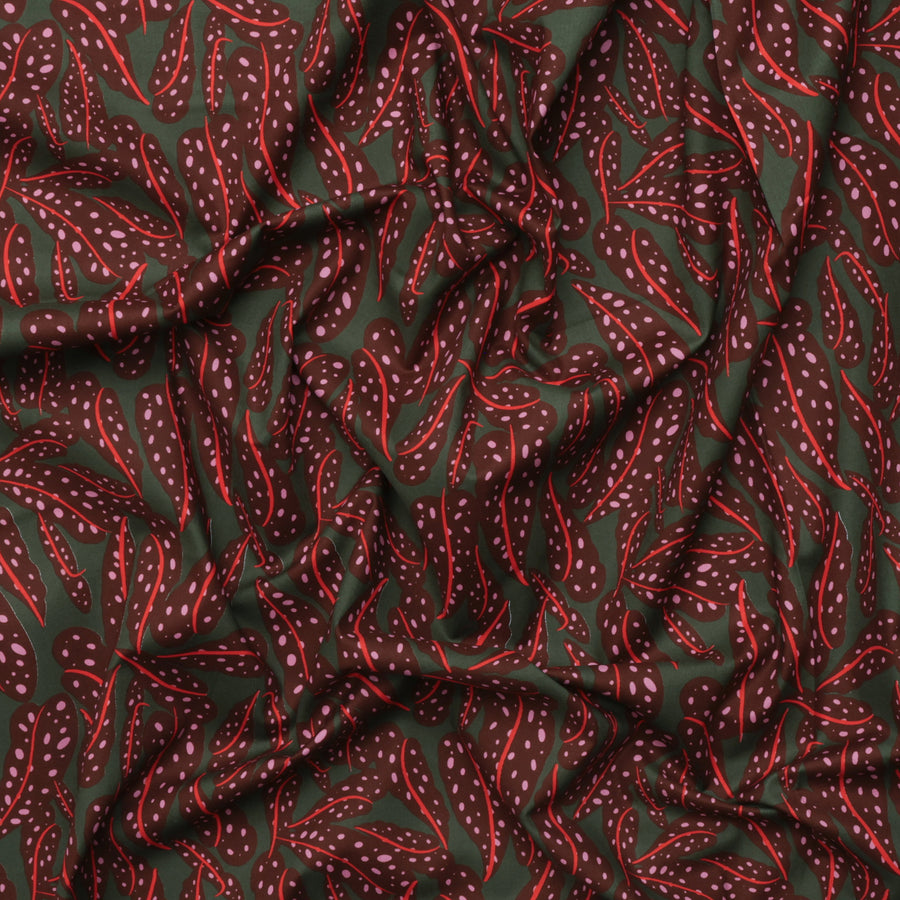 Ruby Star - Cotton - Calathea - Leaves - Cocoa