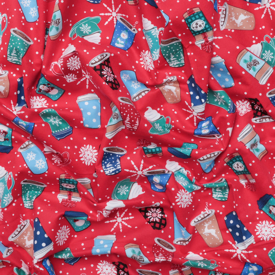 Kanvas Studio - Flannel - Winter Wonders - Hot Cocoa - Red