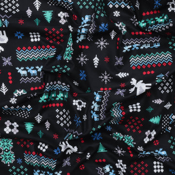 Kanvas Studio - Flannel - Winter Wonders - Happy Snowmen - Black