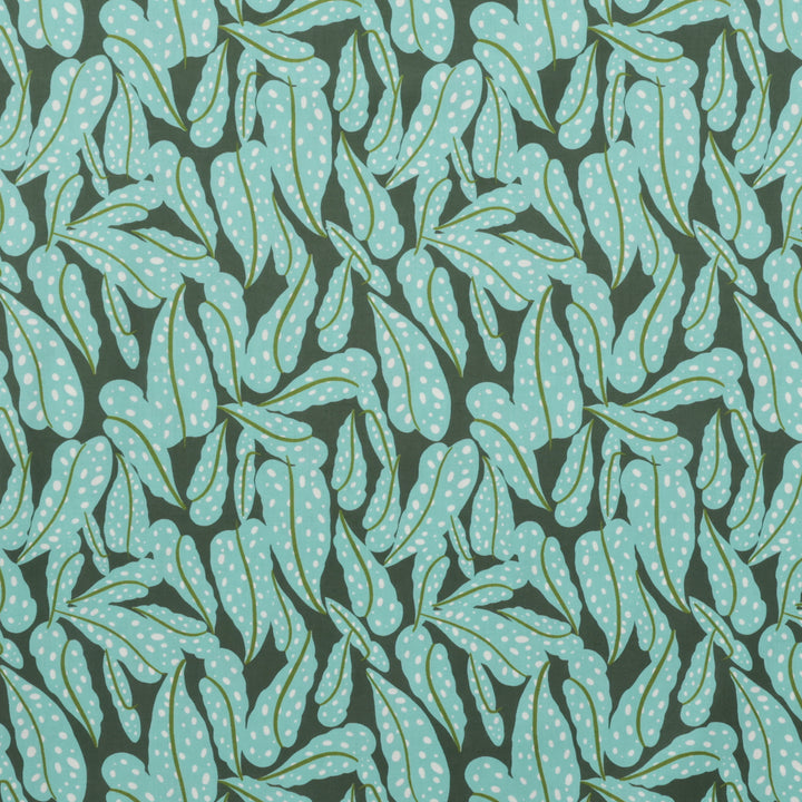 Ruby Star - Cotton - Calathea - Leaves - Seaweed