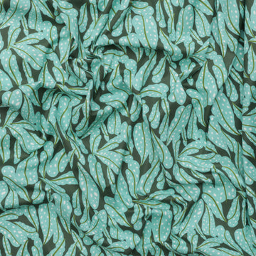 Ruby Star - Cotton - Calathea - Leaves - Seaweed