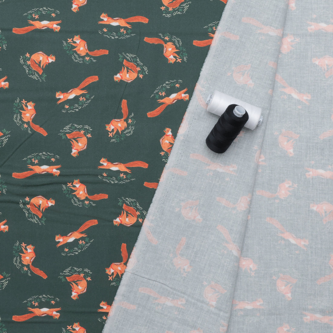 Dear Stella - Cotton - Camping Crew - Chipmunks Emerald