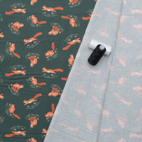 Dear Stella - Cotton - Camping Crew - Chipmunks Emerald