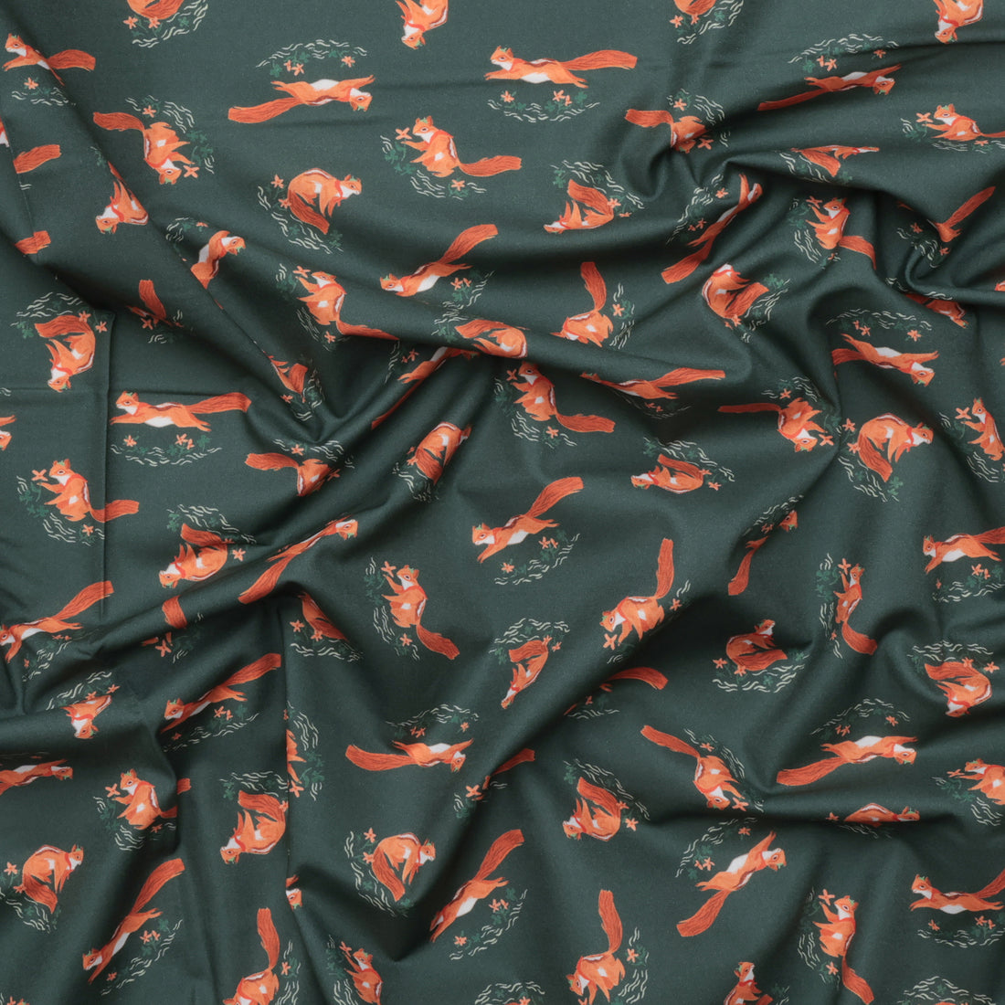 Dear Stella - Cotton - Camping Crew - Chipmunks Emerald