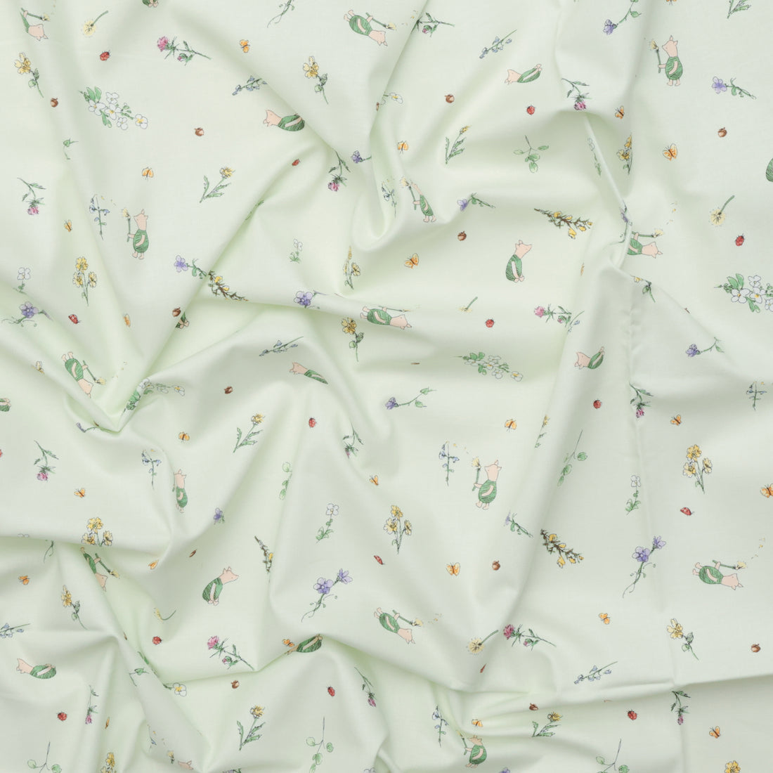 Studio E - Cotton - Classic Winnie - Piglets - Lt Green
