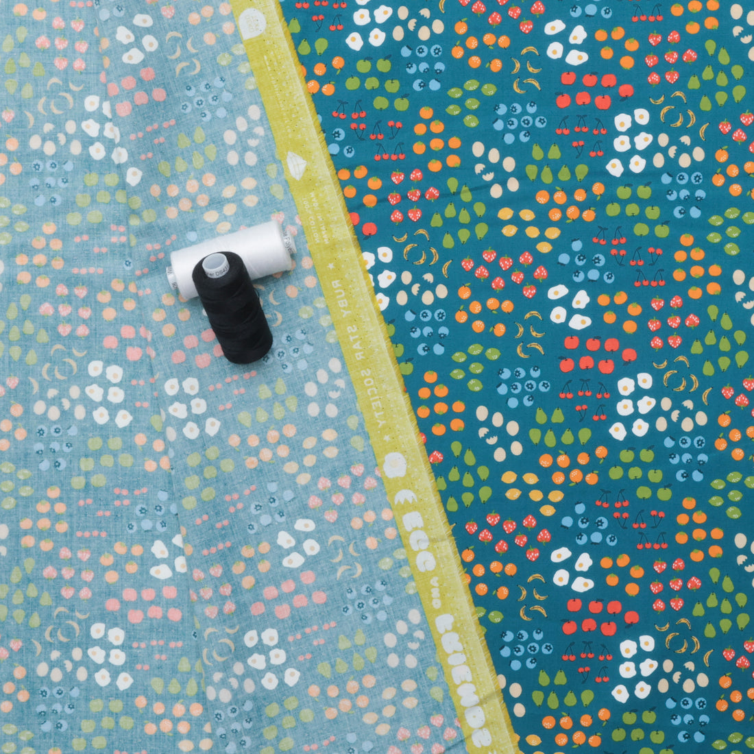 Ruby Star - Cotton - Egg And Friends - Froot - Teal