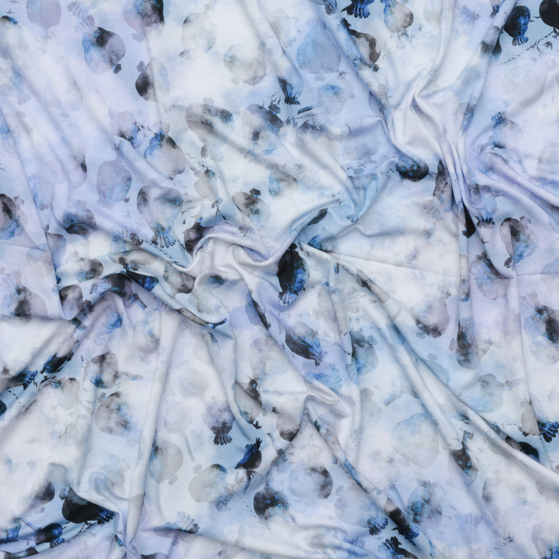 Stof - Viscose - Avalana - Jersey - Poppy - Periwinkle