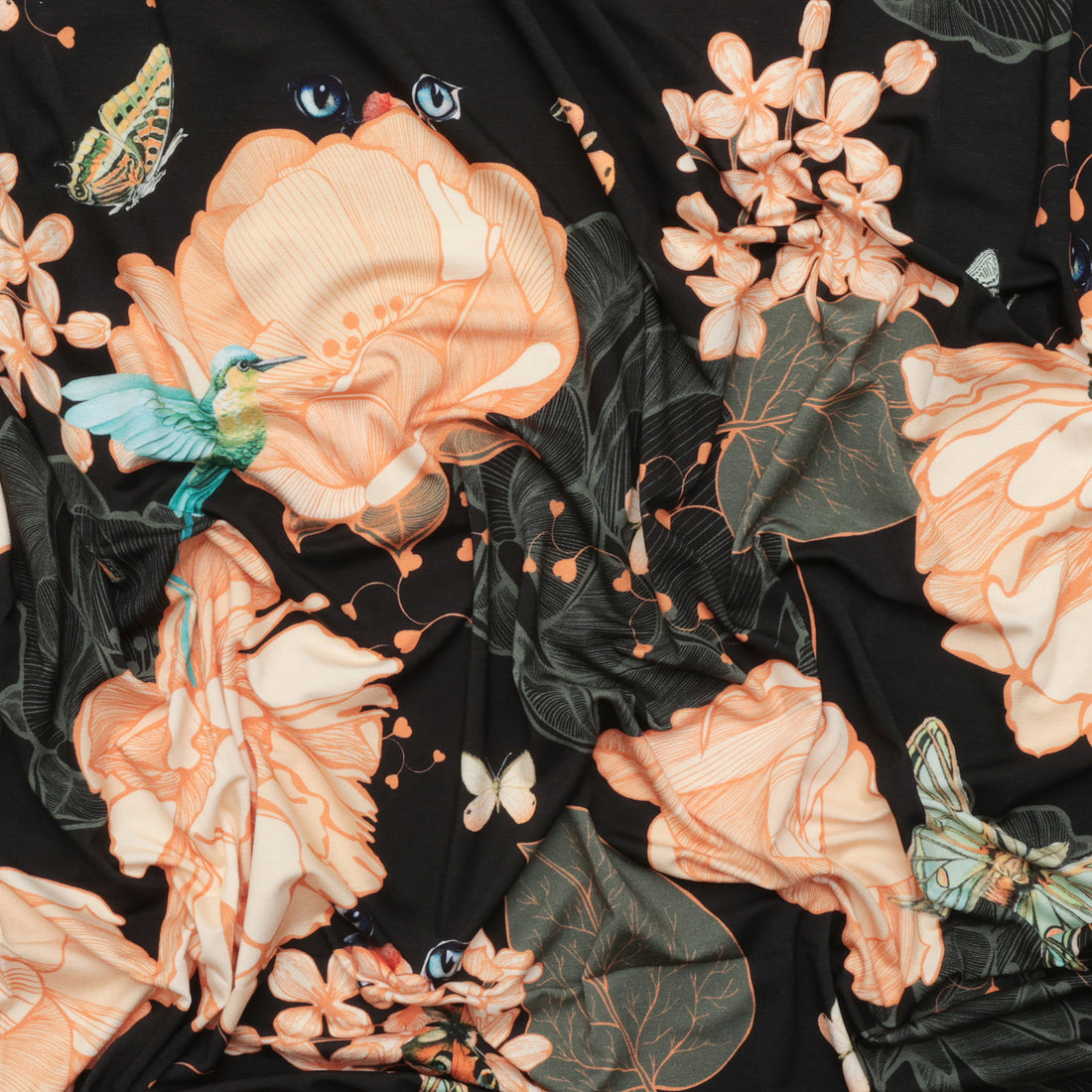 Stof - Viscose - Avalana - Jersey - Hummingbird - Tangerine