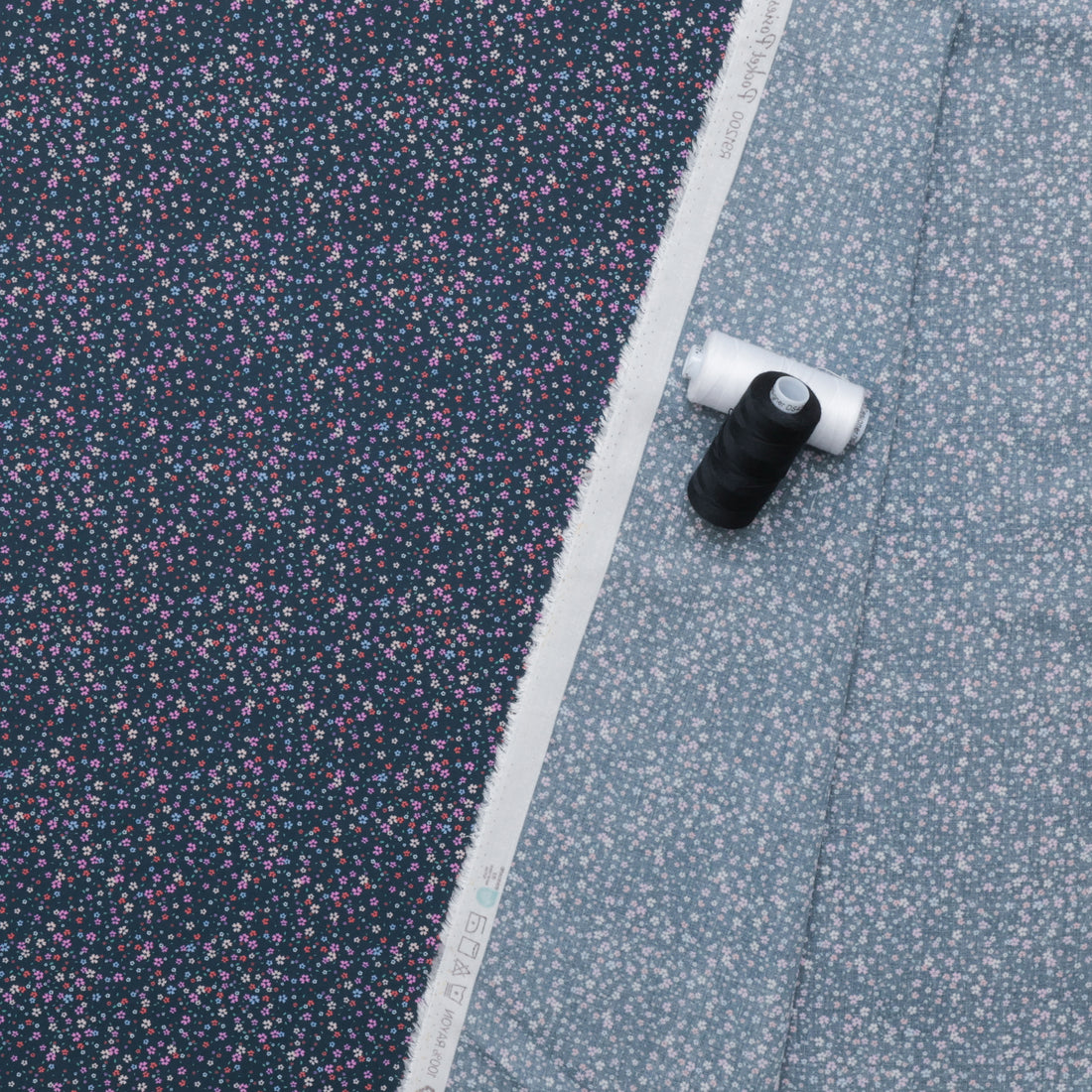 Figo - Rayon - Pocket Posies  - Petal Drift - Navy