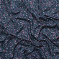 Figo - Rayon - Pocket Posies  - Petal Drift - Navy