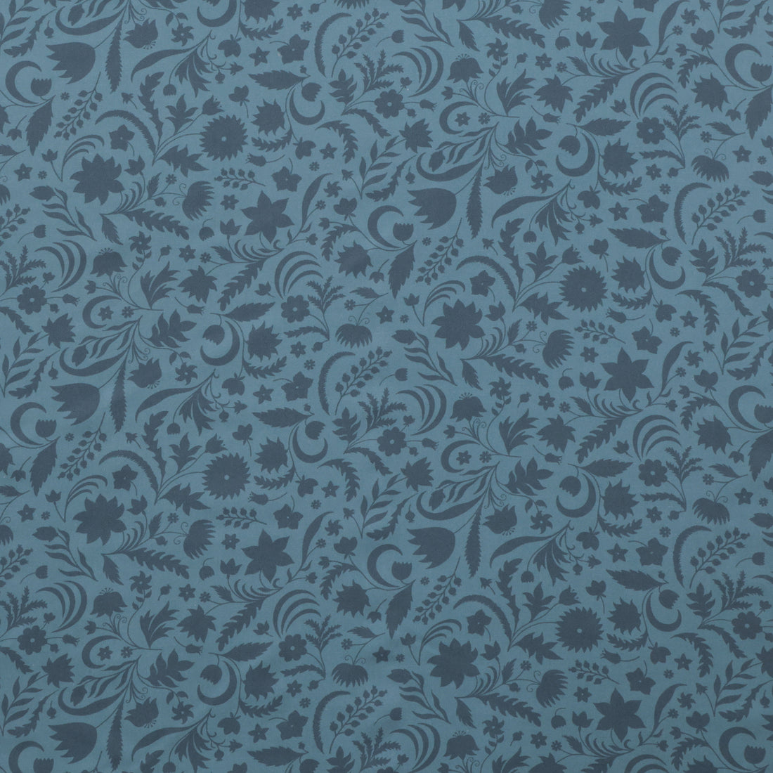 Figo - Rayon - Tender  - Plant Silhouette - Teal