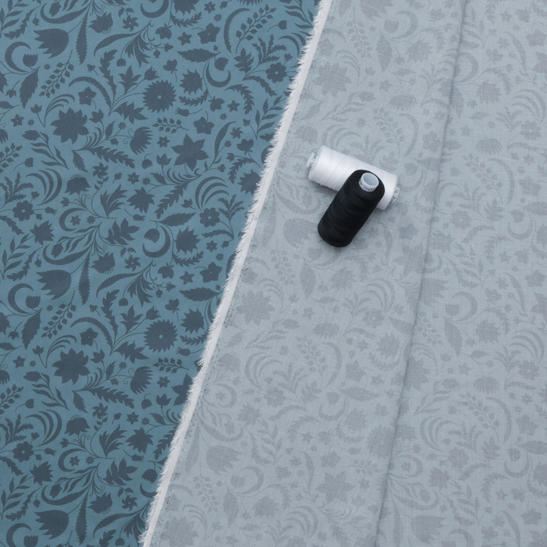 Figo - Rayon - Tender  - Plant Silhouette - Teal
