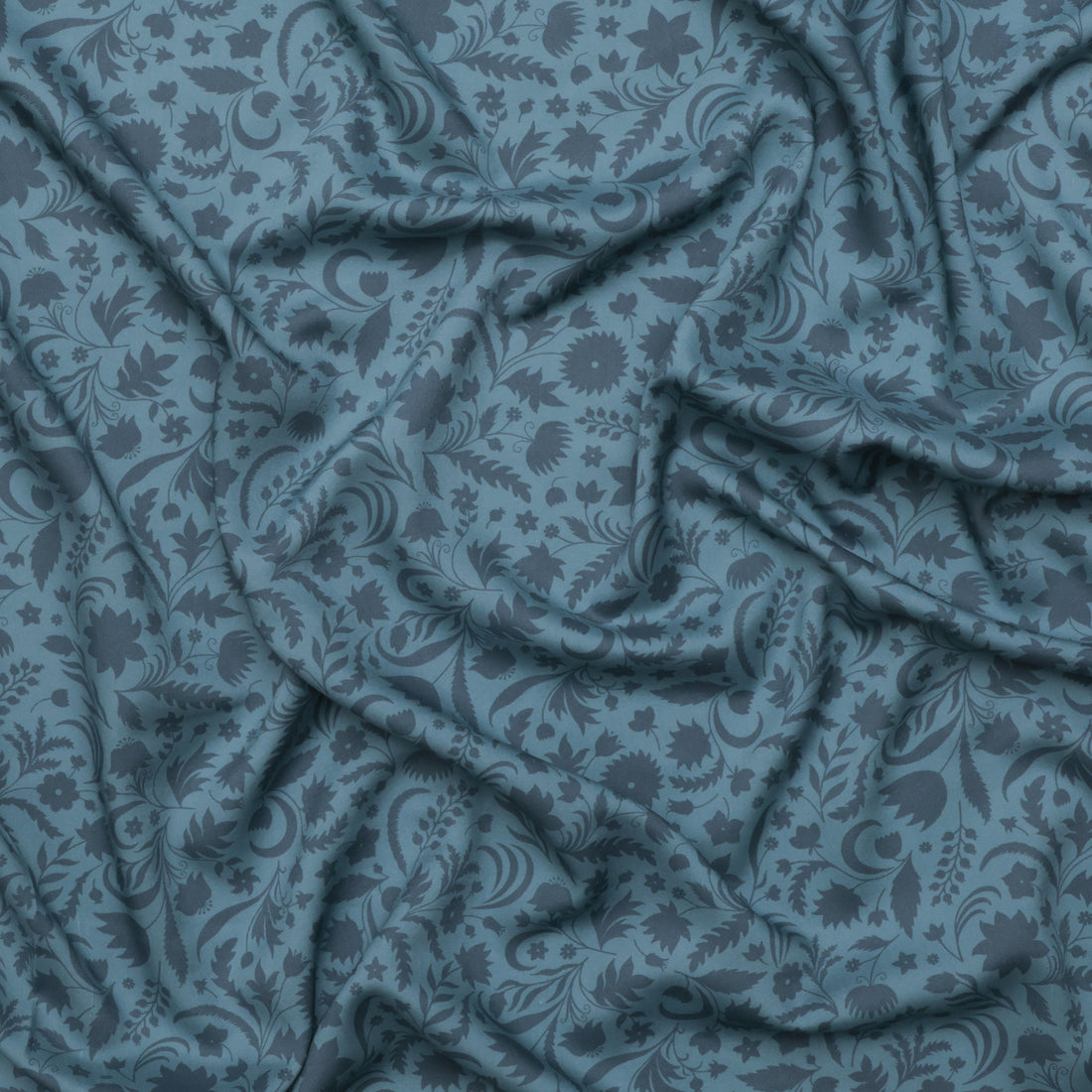 Figo - Rayon - Tender  - Plant Silhouette - Teal