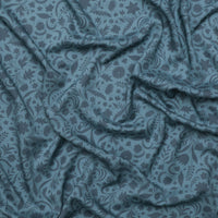 Figo - Rayon - Tender  - Plant Silhouette - Teal
