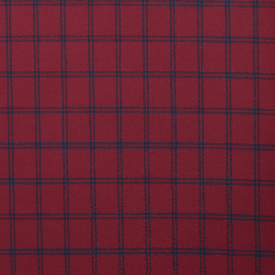 Wool - Suiting - Plaid - Crimson Navy