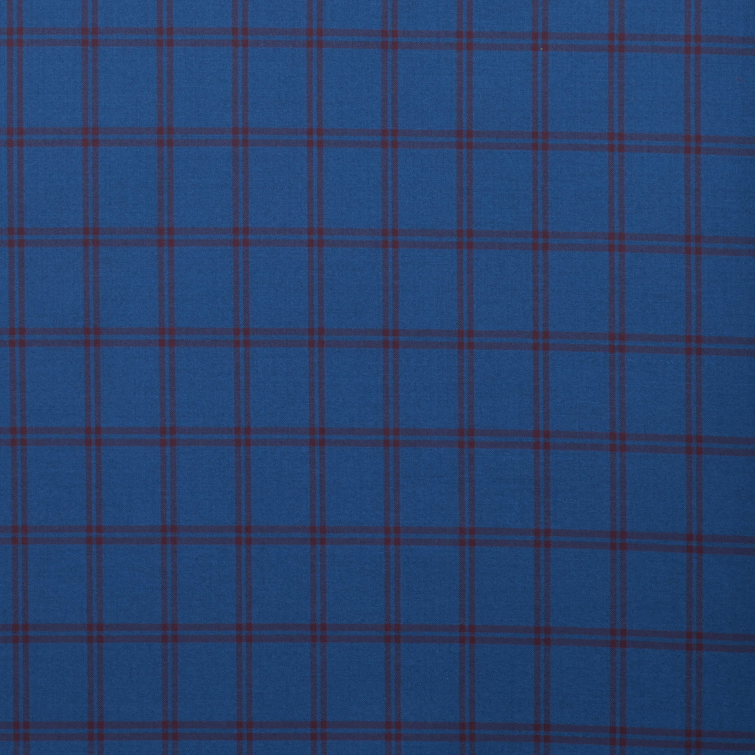 Wool - Suiting - Plaid - Indigo Maroon