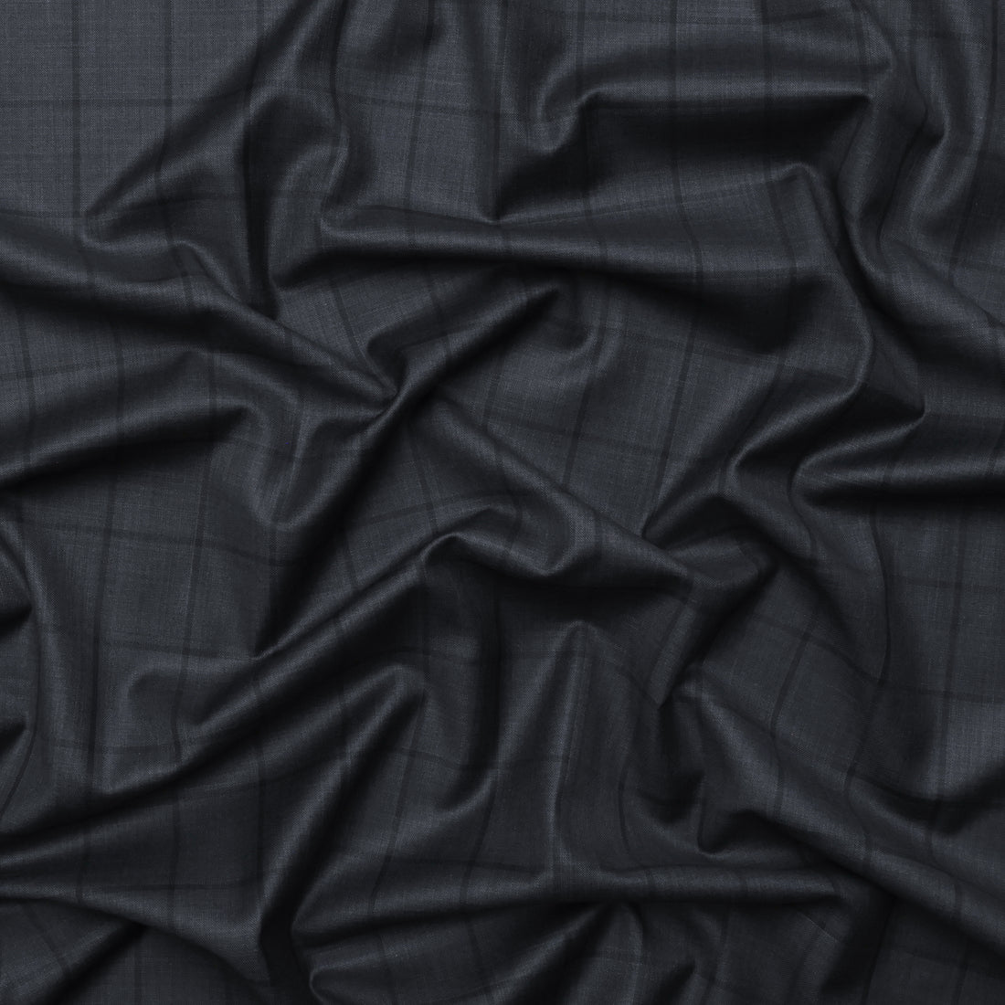 Wool Cashmere - Suiting - Plaid - Charcoal