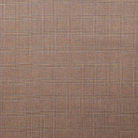 Wool Silk - Suiting - Plaid - Clay Brown