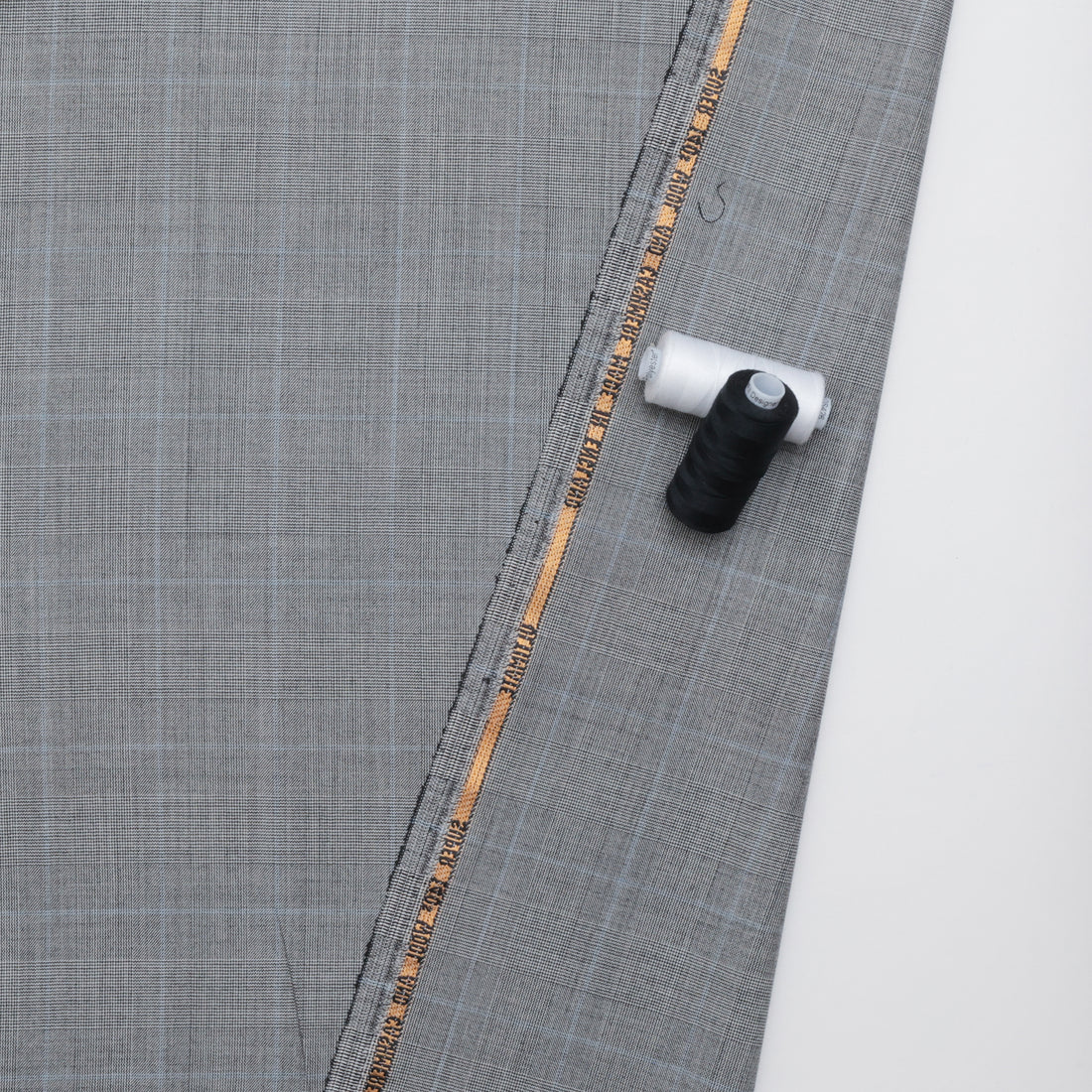 Wool Cashmere - Suiting - Plaid - Grey