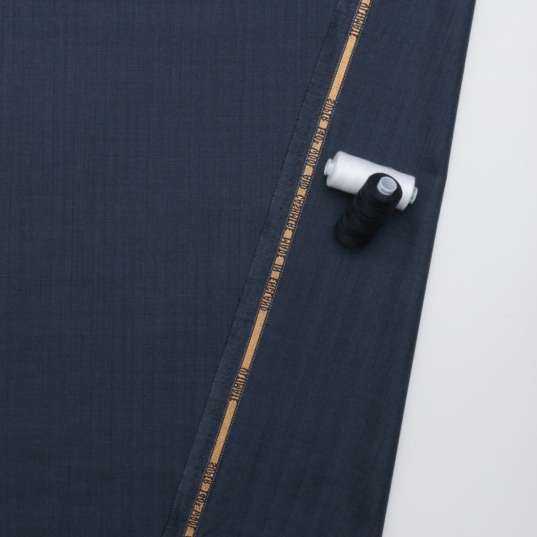 Wool Cashmere - Suiting - Herringbone - Navy
