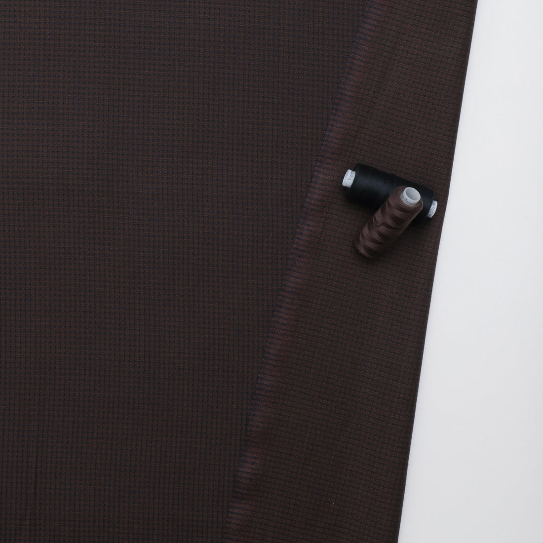 Wool - Suiting - Plaid - Burgundy Navy