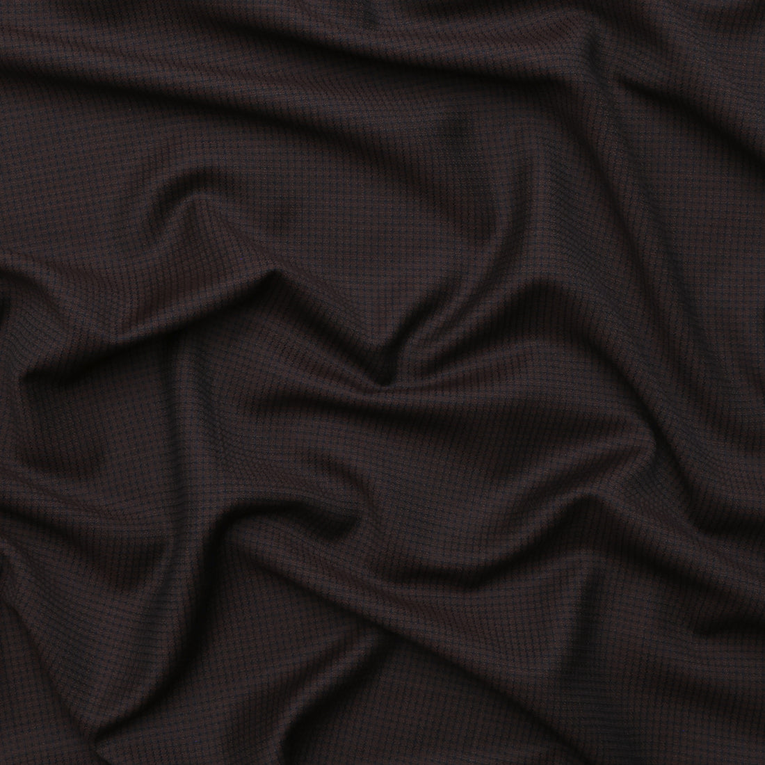 Wool - Suiting - Plaid - Burgundy Navy