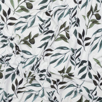 Rayon - Jersey - Olive Leaves - Ivory Green