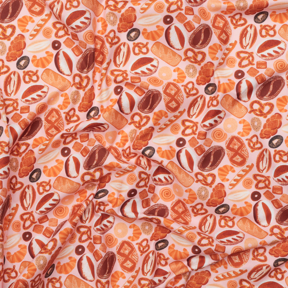 Camelot - Cotton - I Love Carbs - Baked With Love - Pink