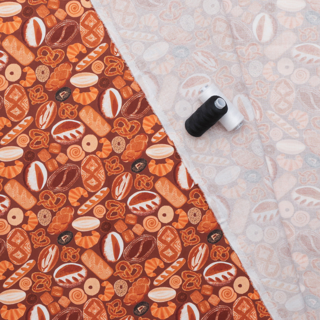 Camelot - Cotton - I Love Carbs - Baked With Love - Dark Brown