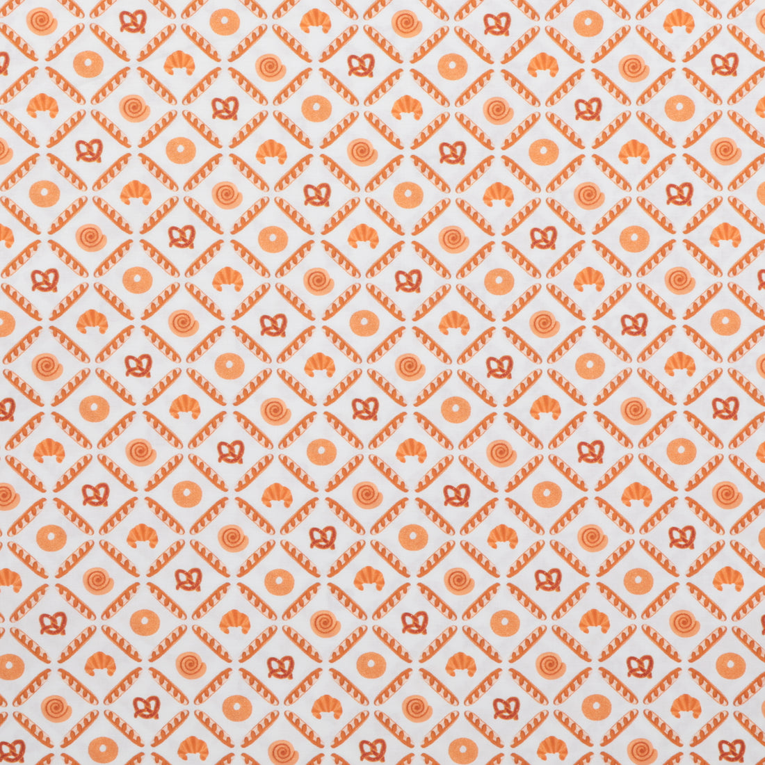 Camelot - Cotton - I Love Carbs - Bakery Lattice - White